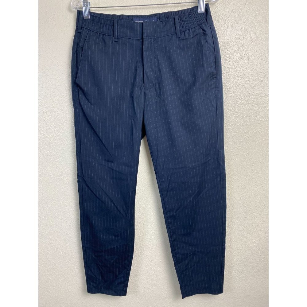 Abercrombie & Fitch Stretch Womens size Small Trouser Pants Stripe Blue Career